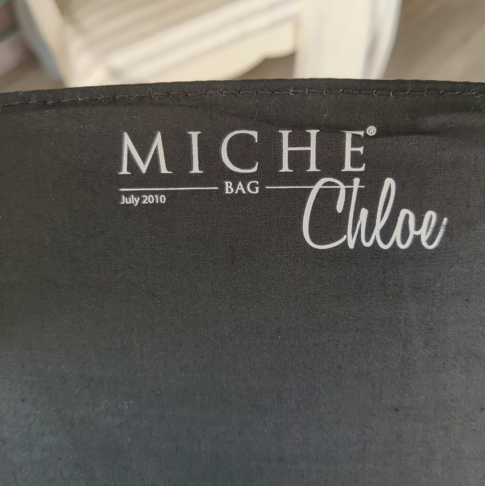 Miche Shoulder Bag (Black) With Burnt Orange Crocodile-Embossed Shell In CHLOE - Picture 9 of 14